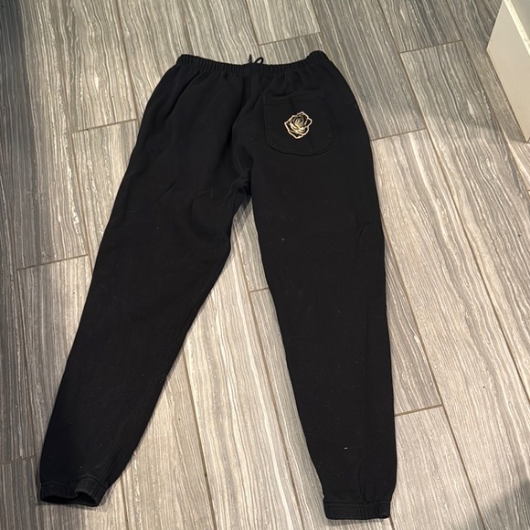 Black Joggers with Gold Print - Picture 3 of 3